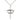 Sterling Silver Wedding Rings Cross Necklace 1 1/8 x 3/4 inches on 18 inch chain by Bliss