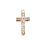 14kt Solid Gold Large Cross Pendant 1.5 x 0.875 inch handcrafted in USA by Bliss Manufacturing