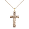 14kt Gold Filled Medium Catholic Crucifix Necklace 1x1/2 inch pendant on 18 inch chain by Bliss Manufacturing