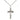 Sterling silver medium Catholic crucifix necklace with 1 inch pendant and 18 inch chain by Bliss