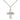 Sterling Silver Catholic cross necklace with 0.75 inch pendant on 18 inch curb chain, made in USA by Bliss