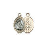 14kt Solid Gold Small Miraculous Medal Pendant 1/2 x 1/4 inches handcrafted by Bliss