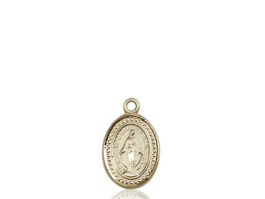 Small 14kt solid gold Miraculous Medal pendant 1/2 inch by Bliss Manufacturing