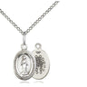 Small Sterling Silver Miraculous Medal Necklace 1/2x1/4 18 Inch Chain Bliss USA