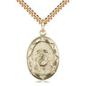 14kt Gold Filled Ecce Homo pendant necklace with 24 inch curb chain handcrafted by Bliss USA