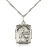 Sterling Silver St. Cecilia Patron Saint Medal Necklace 5/8 inch by 1/2 inch on 18 inch chain by Bliss