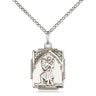 Sterling silver St. Christopher patron saint medal necklace with 18 inch chain by Bliss Manufacturing
