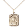 Gold Filled Our Lady of Czestochowa Medal Necklace 3/4 x 1/2 inch on 18 inch chain by Bliss