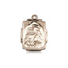 14kt Solid Gold Medium St. Anthony Patron Saint Medal Pendant 3/4 x 1/2 inch Handcrafted by Bliss