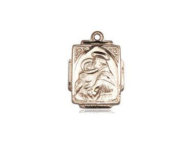 14kt Solid Gold Medium St. Anthony Patron Saint Medal Pendant 3/4 x 1/2 inch Handcrafted by Bliss