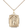 14kt Gold Filled Divine Mercy Medal Necklace 5/8 x 1/2 Small Pendant with 18 inch Chain by Bliss