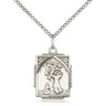 Sterling silver small St. Francis of Assisi patron saint medal necklace 18 inch chain handcrafted USA Bliss
