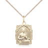 14kt Gold Filled St. Gerard Patron Saint Medal Necklace 5/8 x 1/2 with 18 Inch Chain by Bliss