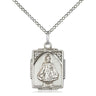 Sterling silver Infant of Prague pendant necklace 3/4 x 1/2 inch with 18 inch chain by Bliss