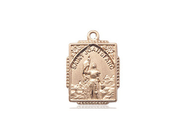 14kt Solid Gold St. Joan of Arc patron saint medal pendant 5/8 x 1/2 inches handcrafted by Bliss