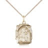 14kt Gold Filled St. Joseph patron saint medal necklace 3/4x1/2 with 18 inch chain by Bliss