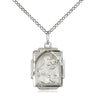 Sterling Silver St. Joseph Patron Saint Medal Necklace 3/4 x 1/2 inch with 18 inch chain by Bliss