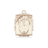 14kt solid gold St. Maria Faustina patron saint medal pendant, 3/4 x 1/2 inches, handcrafted in USA by Bliss Manufacturing