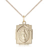 14kt Gold Filled Miraculous Medal Necklace 5/8 x 1/2 inch on 18 inch Chain by Bliss