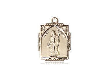 14kt solid gold St. Patrick medal pendant 3/4 inch by 1/2 inch handcrafted by Bliss Manufacturing