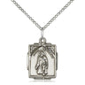 Sterling Silver St. Peregrine Patron Saint Medal Necklace 3/4 X 1/2 on 18 inch Chain by Bliss