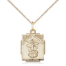 Gold Filled St. Michael the Archangel Medal Necklace 5/8x1/2 inch pendant on 18 inch chain by Bliss