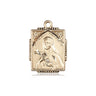 14kt Solid Gold St. Therese Medal Pendant 3/4x1/2 inch Handcrafted by Bliss Manufacturing
