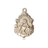 14kt solid gold Mother of a Priest Catholic medal pendant 3/4 x 1/2 inch handcrafted by Bliss