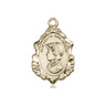 14kt solid gold St. Elizabeth Ann Seton medal pendant, 3/4 x 1/2 inches, handcrafted by Bliss Manufacturing