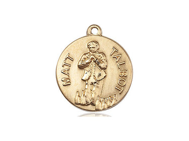 14kt Solid Gold Matt Talbot Medal Pendant 3/4 inch by Bliss - Medium Patron Saint of Addiction Recovery
