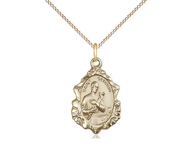 14kt Gold Filled St. Gerard Majella patron saint medal necklace 3/4 inch for expectant mothers by Bliss Manufacturing