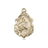 14kt Solid Gold St. Gerard Medal Pendant - 3/4 x 1/2 inch - Patron Saint of Expectant Mothers - Bliss USA