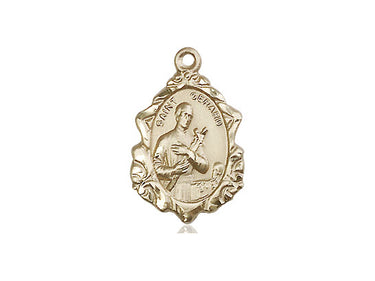 14kt Solid Gold St. Gerard Medal Pendant - 3/4 x 1/2 inch - Patron Saint of Expectant Mothers - Bliss USA