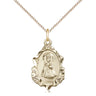14kt gold filled Infant of Prague medal necklace 3/4 inch pendant with 18 inch curb chain handcrafted by Bliss