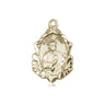 14kt Solid Gold St. Jude Medal Pendant 3/4 x 1/2 inch - Handcrafted Catholic Patron Saint Jewelry by Bliss