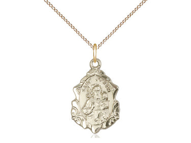 Gold Filled St. Joseph patron saint medal necklace 3/4 x 1/2 inch pendant with 18 inch chain by Bliss