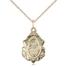 14kt Gold Filled St. Maria Faustina patron saint medal necklace with 18 inch chain by Bliss
