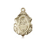 14kt Solid Gold St. Maria Faustina Patron Saint Medal Pendant handcrafted by Bliss Manufacturing USA