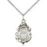 Sterling Silver St. Maria Faustina patron saint medal necklace with 18 inch chain by Bliss