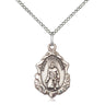 Sterling Silver St. Peregrine Patron Saint Medal Necklace 3/4 x 1/2 on 18 inch Chain by Bliss
