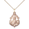 Medium 14kt Gold Filled St. Therese of Lisieux Patron Saint Medal Necklace 7/8 x 1/2 inch with 18 inch Chain by Bliss