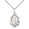 Sterling Silver St. Theresa of Lisieux patron saint medal necklace 3/4 x 1/2 with 18 inch chain by Bliss