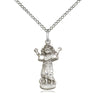 Sterling Silver Divino Niño Patron Saint Medal Necklace 3/4 inch pendant on 18 inch chain by Bliss