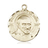 14kt solid gold St. Vincent De Paul patron saint medal pendant 1x7/8 inch by Bliss Manufacturing