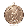 14kt Solid Gold Medium St. Sebastian Patron Saint Medal Pendant 1 x 7/8 by Bliss