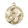 14kt Solid Gold St. Dorothy Patron Saint Medal Pendant 1x7/8 inch by Bliss Manufacturing