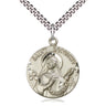Sterling Silver St. Dorothy Patron Saint Medal Necklace 1x7/8 inch on 24 inch Chain by Bliss