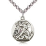 Sterling Silver St. Michael the Archangel Medal Necklace 1 x 7/8 inch with 24 inch chain by Bliss