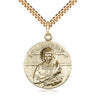 14kt Gold Filled St. Lawrence Patron Saint Medal Necklace 1 x 7/8 inches on 24 inch chain by Bliss