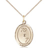 Gold Filled First Penance Medal Necklace 3/4 x 1/2 inch with 18 inch chain by Bliss